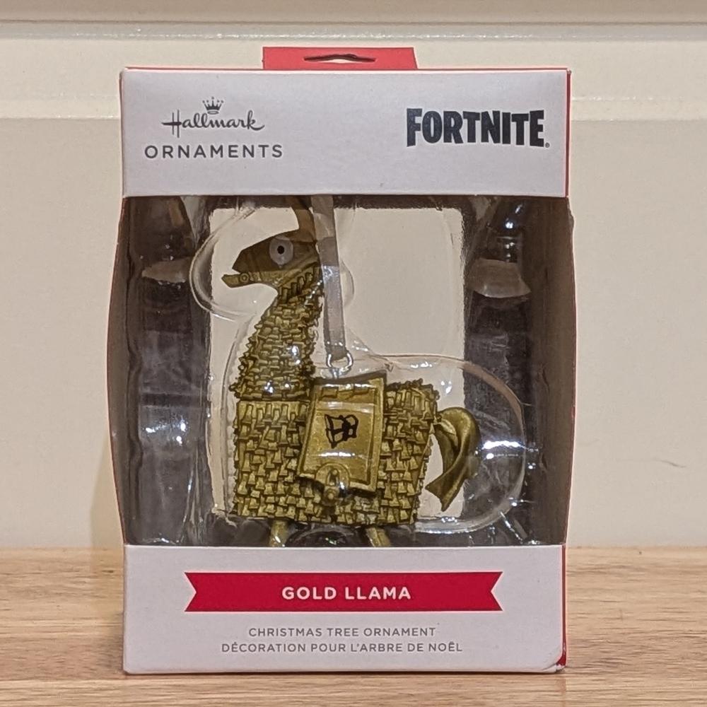 BNIB Hallmark x Fortnite Gold Llama Christmas Ornament